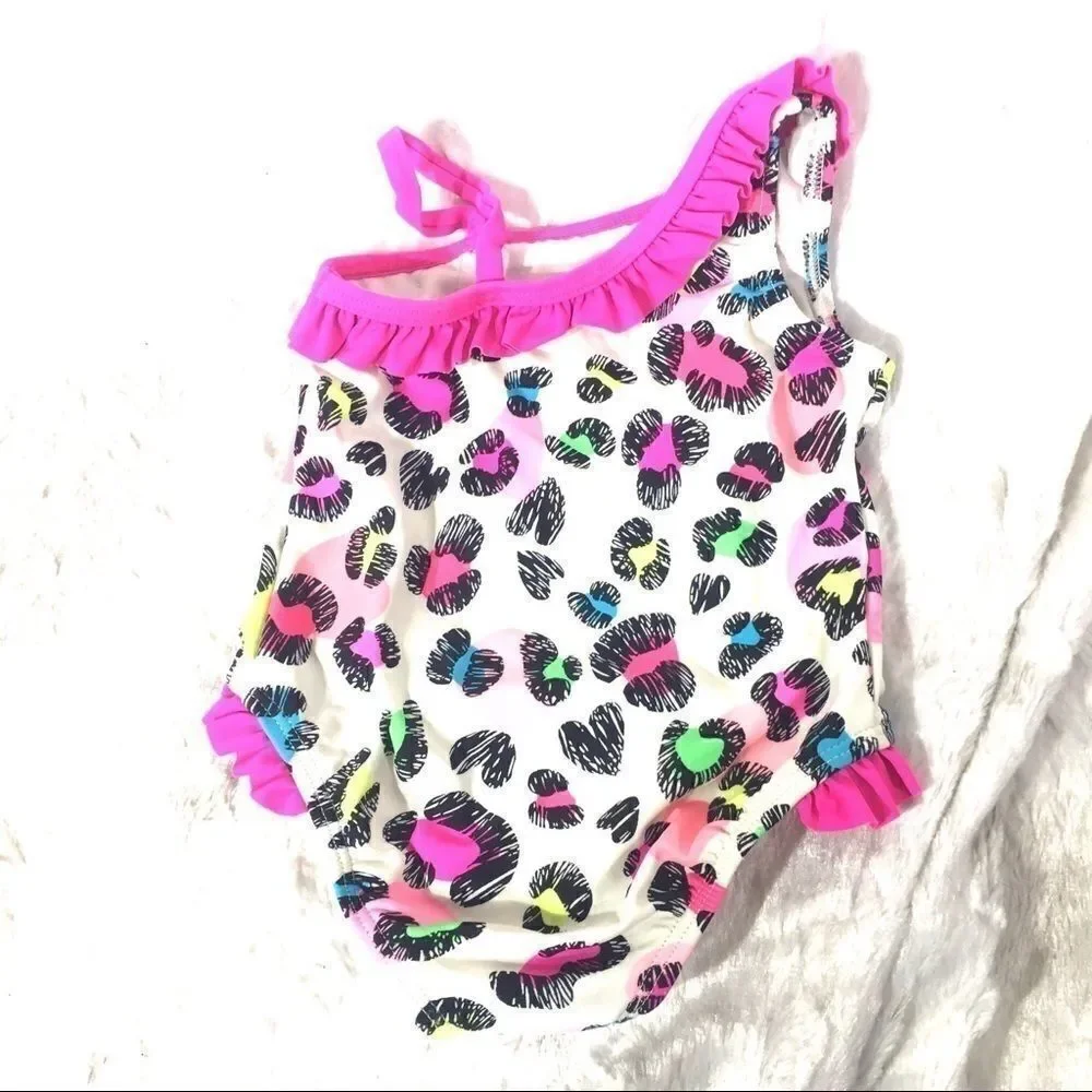 Op ocean pacific colorful leopard print swimsuit